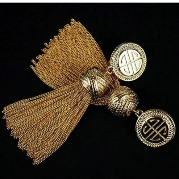 Authentic Givenchy Statement Gold Tone Tassel Earrings! - Picture 7 of 7